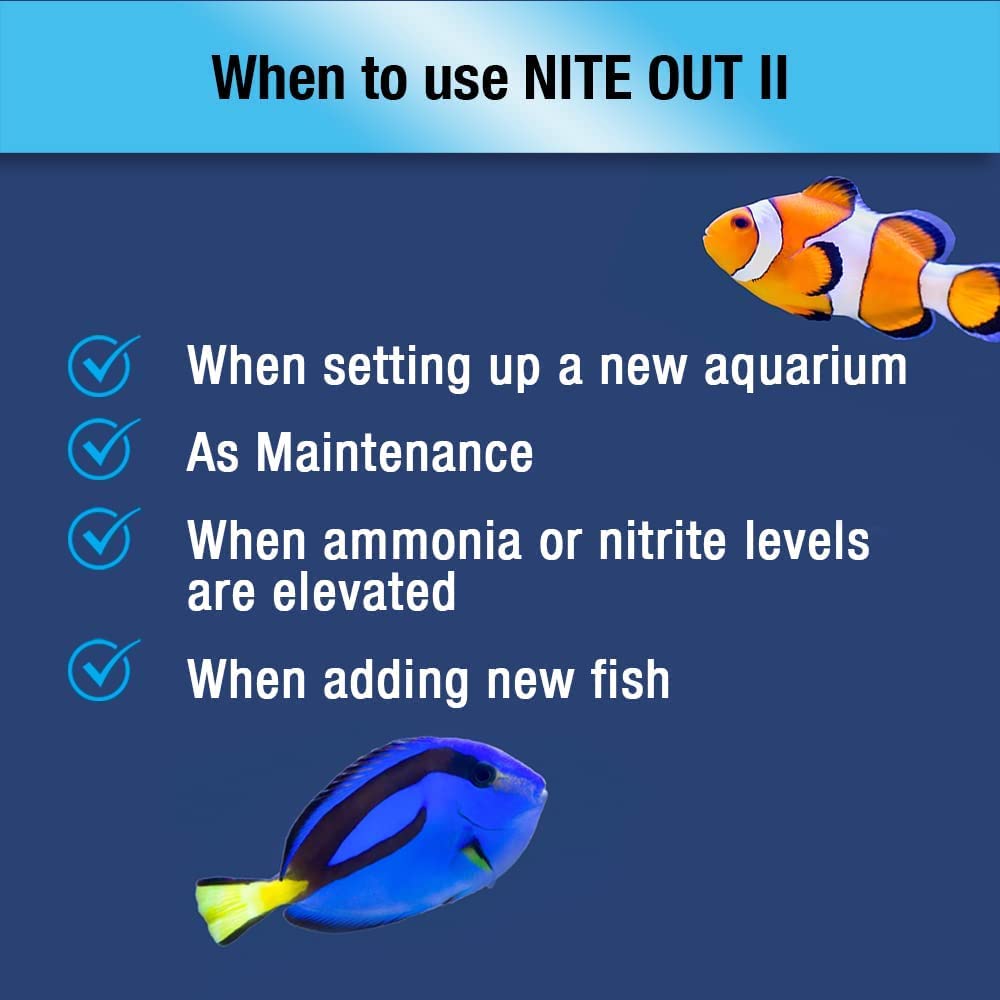 ARKA Nite-Out II - Fresh and Saltwater Aquarium Bacteria Starter for Fast Fish Inhabitation, 3785 ml