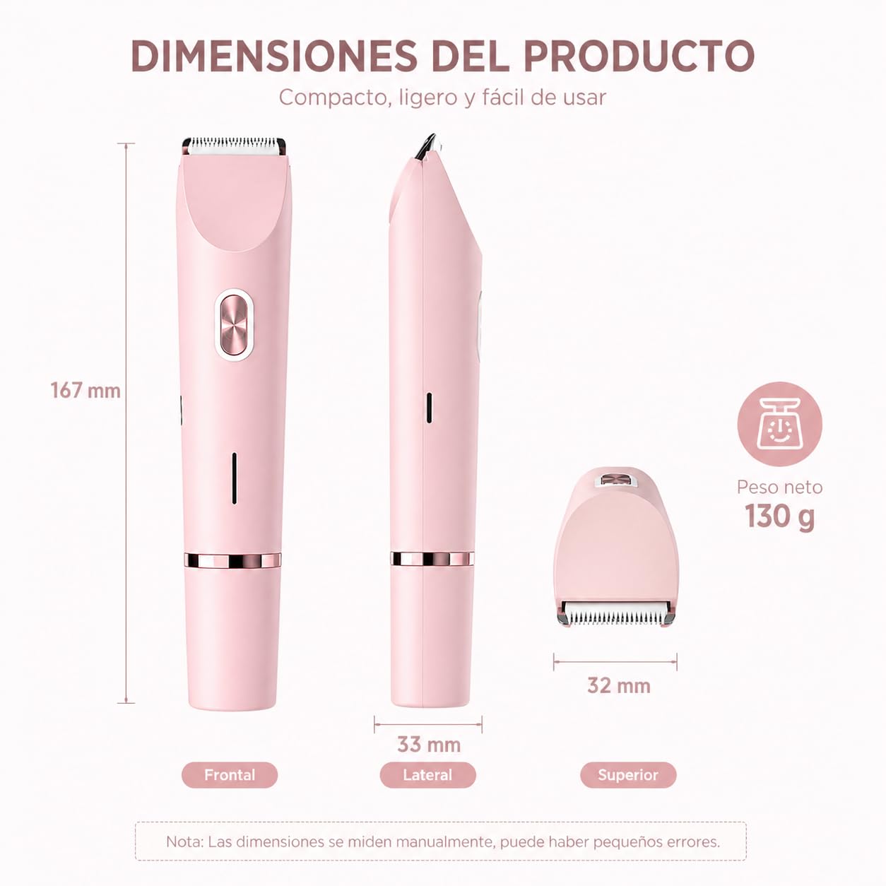 Ephra Afeitadora Mujer, Sanuvia Depiladora,Depiladora Eléctrica Mujer Recargable de Doble Cabezal, Afeitadora Corporal Completa para Piernas, Axilas, Brazos y Zona Bikini, Uso Húmedo y Seco (Púrpura)
