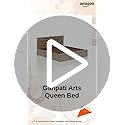 Image of Ganpati Arts Solid Sheesham Wood Upholstered Queen Size Bed with Box Storage and Tufted Headboard | Durable Wooden Double Bed Cot Palang for Bedroom, Hotels and Home Furniture (Beige-1 Year Warranty)