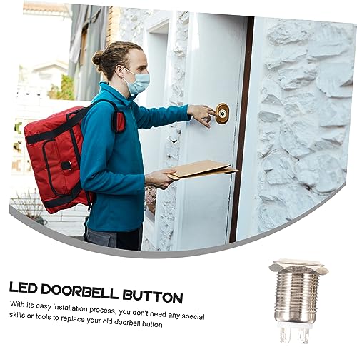 2 Unidades Substituição do botão da campainha com fio de fácil instalação botão de campainha para ap
