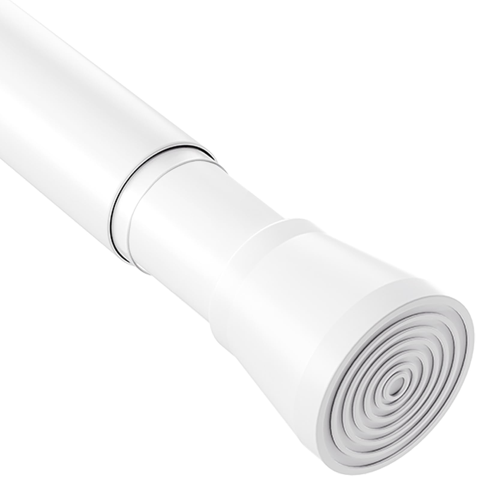 Rod&Trikin White Extendable Shower Curtain Rod Tension Pole Adjustable Telescopic Rods Extendable For Kitchen Cupboard Bathroom Window 83-160Cm