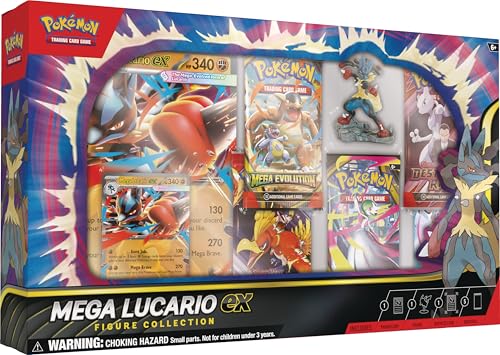 Pokémon TCG: Mega Lucario ex Figure Collection (1 Etched Foil Promo Card, 1 Oversize Promo Card - Image 3