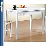 Mesa de Cocina BLANCA tipo de apertura Libro. Medidas: 90 x 40 cm extensible a 90 x 80 cm