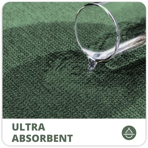 Bath Mat,Ultra Thin Bathroom Rugs,Rubber Bath Mats for Bathroom,No Slip Bath Rugs,Quick Dry,Machine Washable,Low Pile,Absorbent,Shower Outside,Sink,Home Decor Accessories.Green,1'5"x2'3"(2 Pack)