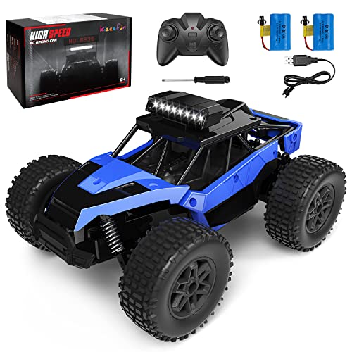 Coche teledirigido RC Offroad con Spray de iluminación para niños, 1:20 camión Rung teledirigido con 2 baterías de Larga duración niños y niñas.