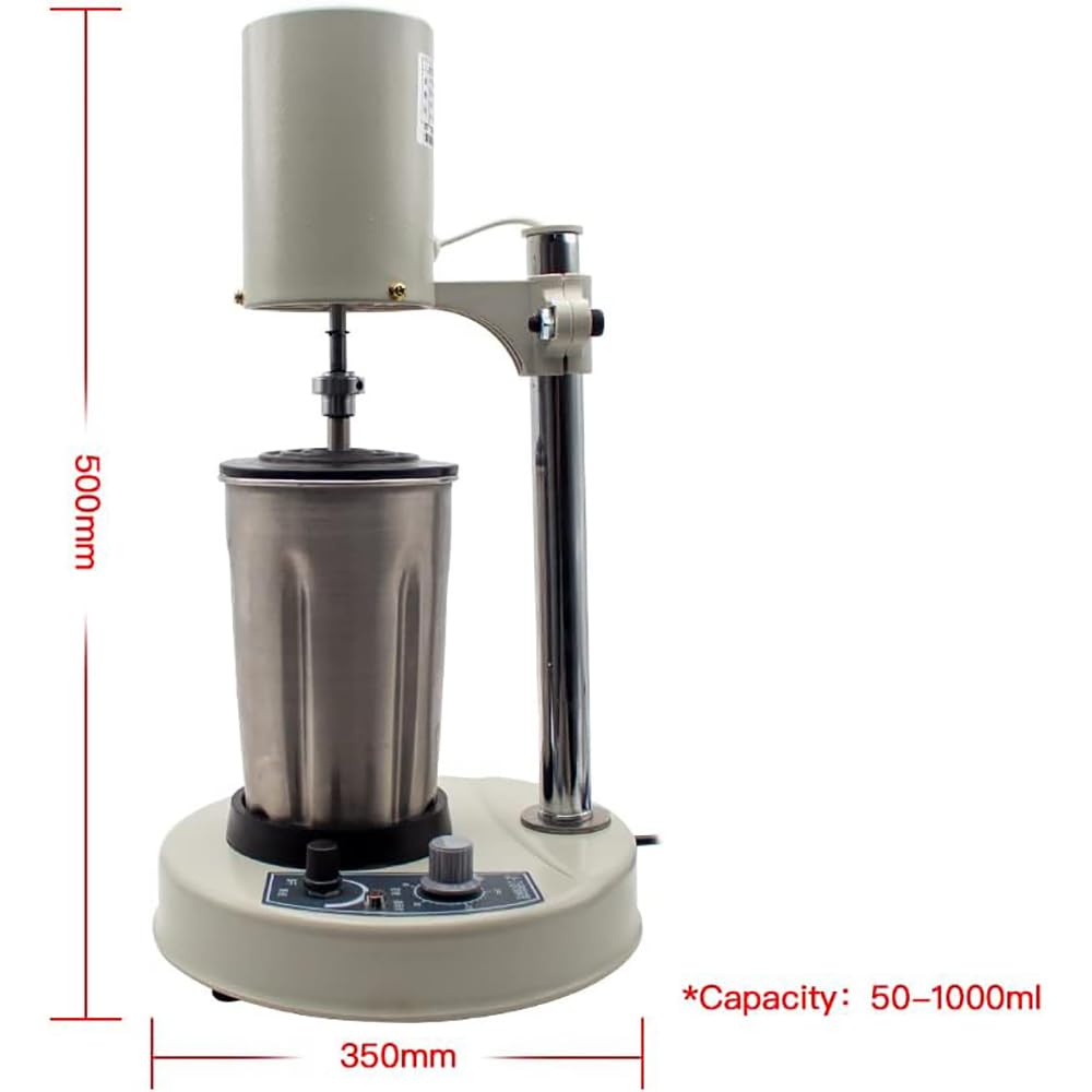Dispersor Homogeneizador Eléctrico, Homogeneizador Triturador De Tejidos De 1000 Ml, Velocidad De 0-12000 RPM/temporización De 0-60 Min, para Mezcla, Emulsificación Y Extracción Eficientes