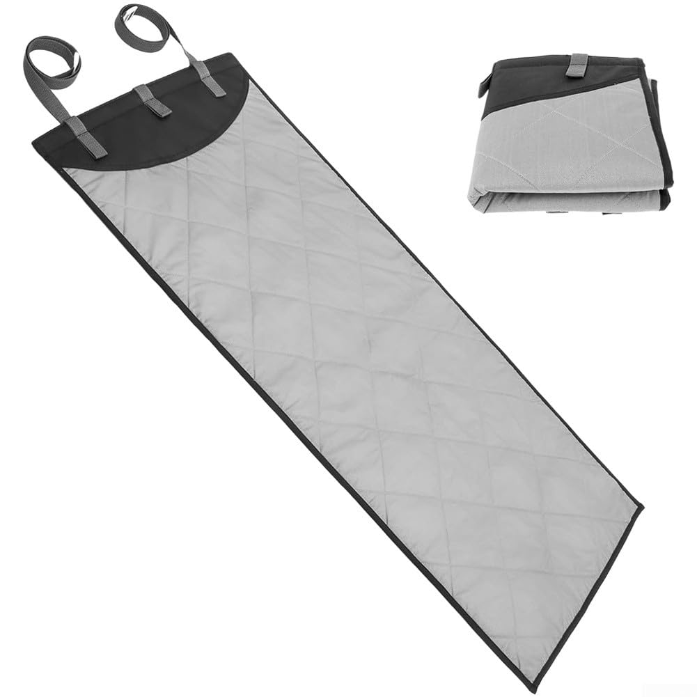 Over the Door Clothes Steamer Pad, Heat-Resistant Hanging Steam Pad for Wrinkle-Free Garments, 45 x 19 in, Polyester Fabric with Two-Strap for Door, Desk or Table Use