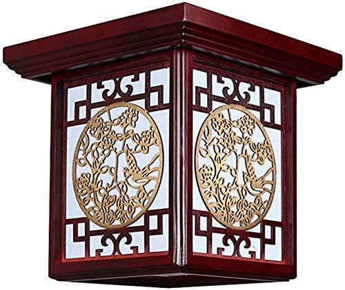 Gaojian Estilo japonés de la lámpara de Techo de Madera sólida del Techo Llevado Luces Moderno Creativo, Plaza Balcón Salón Dormitorio Corredor Iluminación Decorativa Cover