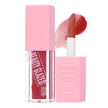 Beauty Glazed Hot & Spicy Rich Lip Gloss & Plumping Lip Oil with Chili Extract UltraHydrating, LongLasting Gloss & Sensual Plump Formula for Bold, Moisturized Lips 105# ASH PINK, 1