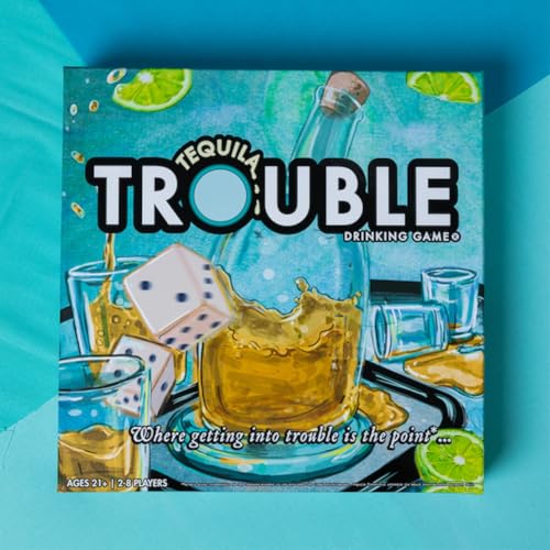 Tequila Trouble Drinking Board Game | Fun Adult Party Drinking Game | 2-16 Players | Age 21+ | Game Night | Vaccations | Girls Night | The Perfect Icebreaker