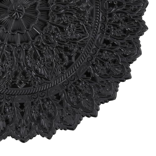 Set de 50 Platos Cargadores Antiguos Negro 13 pulg miniatura 3