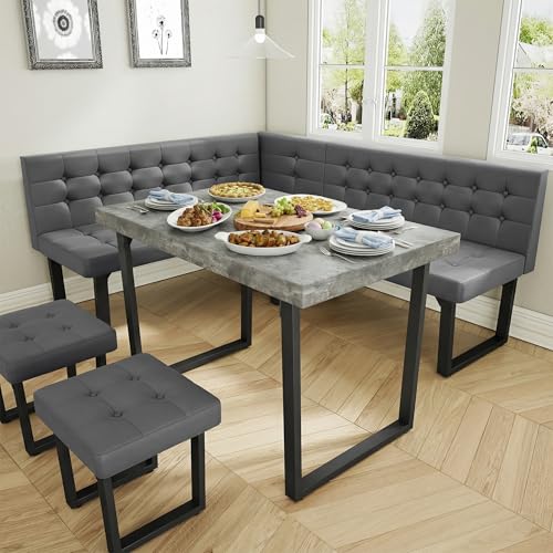 XIAO WEI Corner Dining Table Set for Small Spaces, 72...