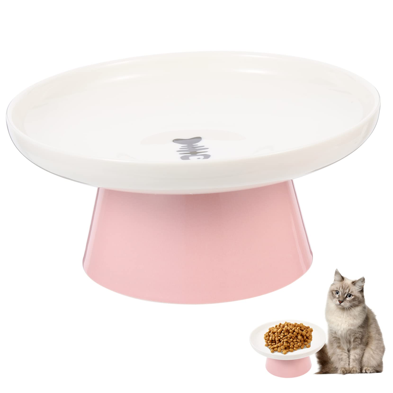 Cuenco Protección Cerámica de Elevado Cervical para Gatos