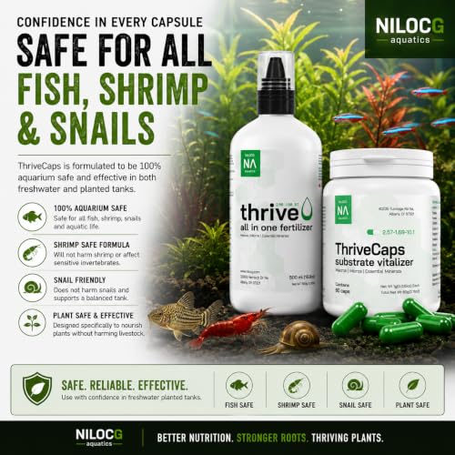 Image of NilocG ThriveCaps Aquarium Root Fertilizer for Planted Tanks, 60 Caps