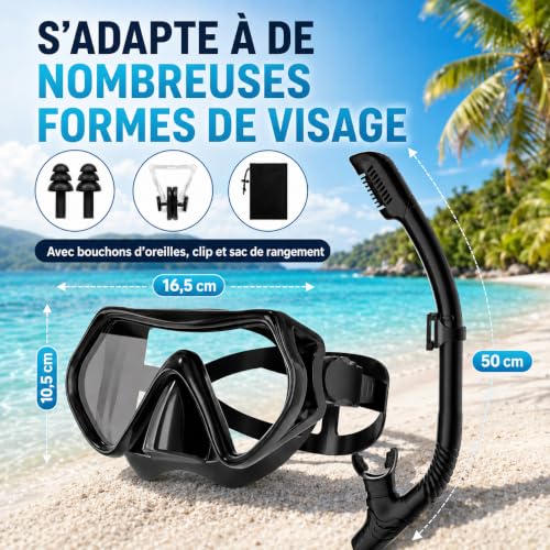 Masque Plongée Adulte 180° Champ de Vision – vue 4