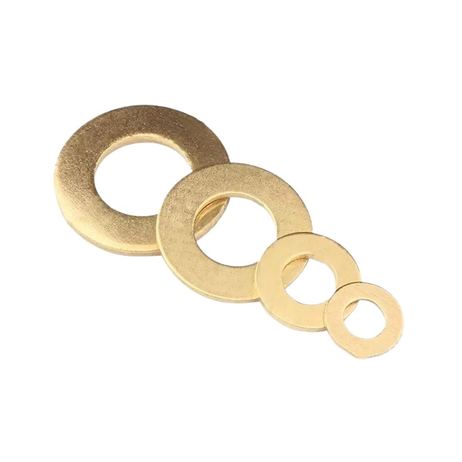 Stahlscheiben, Messing-Unterlegscheiben-Dichtungsringe, massives Messing-Unterlegscheiben-Set M2-M24, verschiedene Stärken, 1–200 Stück(M22 x 39 x 3 (2pcs))