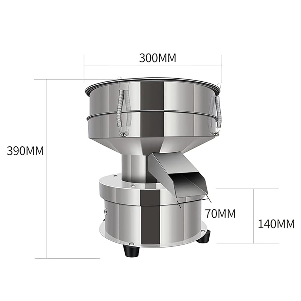 TsoLay Máquina de vibración de tamizado eléctrico, tamiz eléctrico de Acero Inoxidable de 50 W, tamiz de Laboratorio de Acero Inoxidable 304 vibratorio, Velocidad 1350 N/MIN
