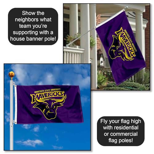 Minnesota State Mavericks Mavs University Large College Flag by College Flags & Banners Co. - Used condition - Image 3