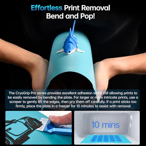 Image of BIQU CryoGrip Pro Glacier Panda Build Plate for Bambu-Lab H2D /H2S 3D Printer 355x346mm Double Sided Fine Textured Upgrade Spring Steel Plate Removable Surface Platform
