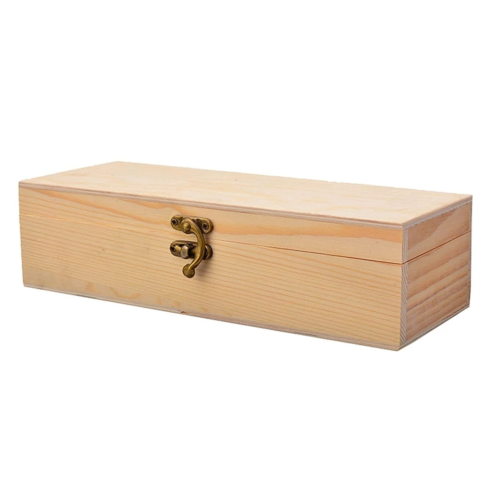 Etui na zegarek Pudełko na zegarek Pojemnik na herbatę 4-przedziałowe drewniane pudełko do przechowywania Biżuteria na herbatę Pojemnik na zegarek z zamkiem do domowego rękodzieła Pudełko na
