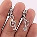 HAPPYAN Musical Note Clip on Earrings Fashion Cute Rhinestone No Pierced Earrings Jewelry (Musical Note Clip-ons)