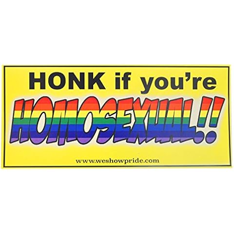Gay Pride Novelty Bumper Stickers Honk if Your Homosexual Cover