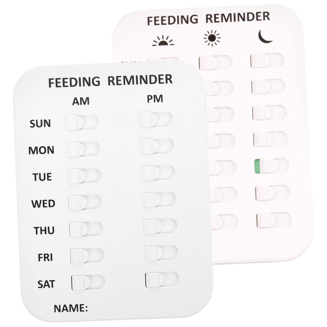 POPETPOP 2Pcs feeding reminder Dog feeder reminder Cat food feeding schedule puppy feeder cats feed reminder weekly dog feeder small dog reminder pet feeding chart major feed the dog magnet
