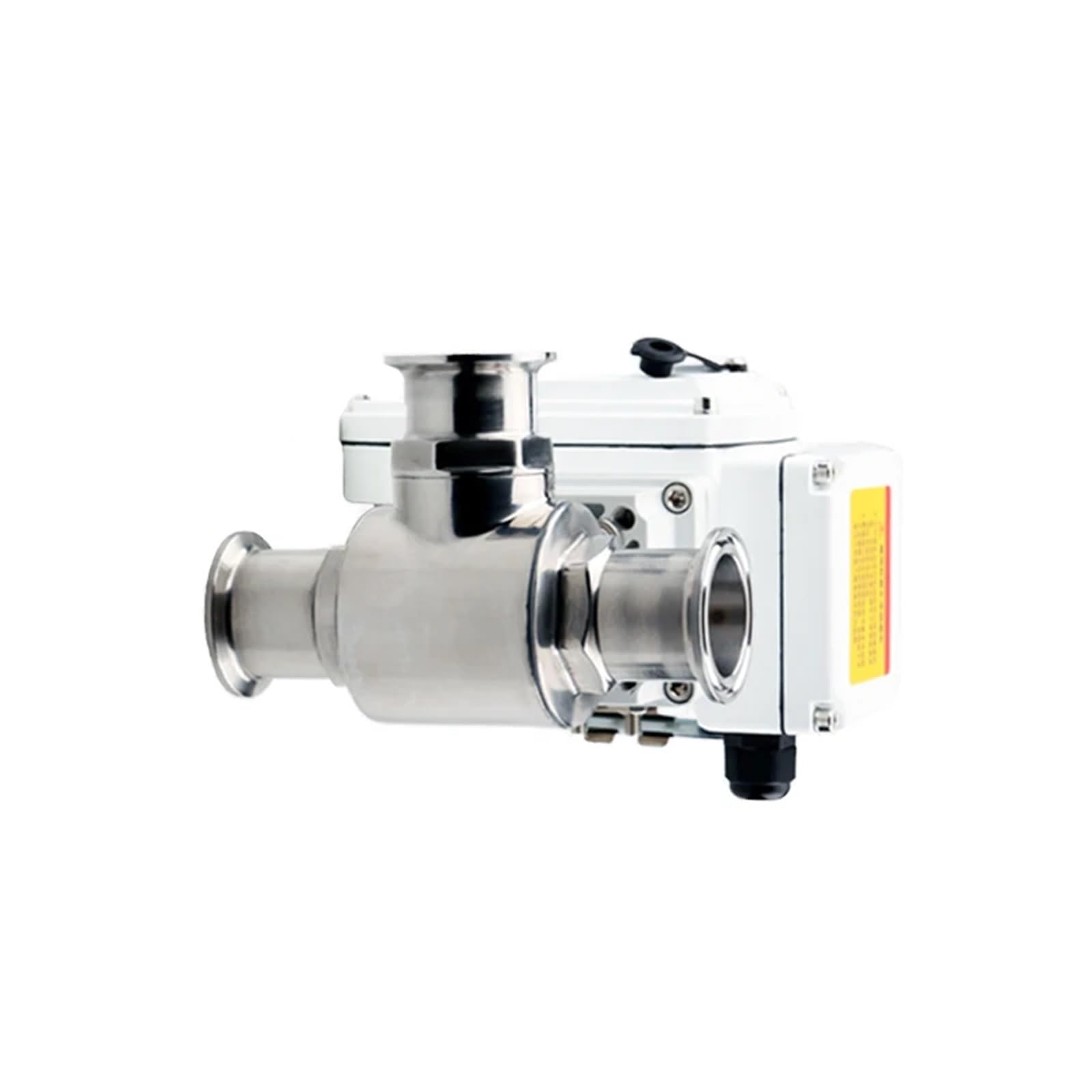 VSPPJYFG 38mm 3-Way Electric Sanitary Quick Install Ball Valve Stainless Steel T/L type Tri-Clamp Motorized Ball Valves 220V 24V(T TYPE-24VDC)