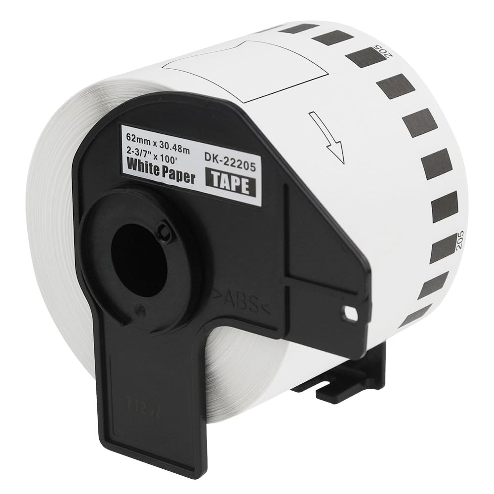 Swift White Compatible Dk-22205 62Mm X 30.48M Thermal Continuous Paper Tape Labels Compatible With Brother Ql-1100 Ql-1060N Ql-570 Ql-580 Ql-700 Ql-710W Ql-800 Ql-810W Ql-820Nwb Printers