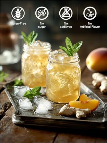 Image of TeeLux Peach Ginger Green Tea Bags, Smooth & Refreshing Taste, 100 Count