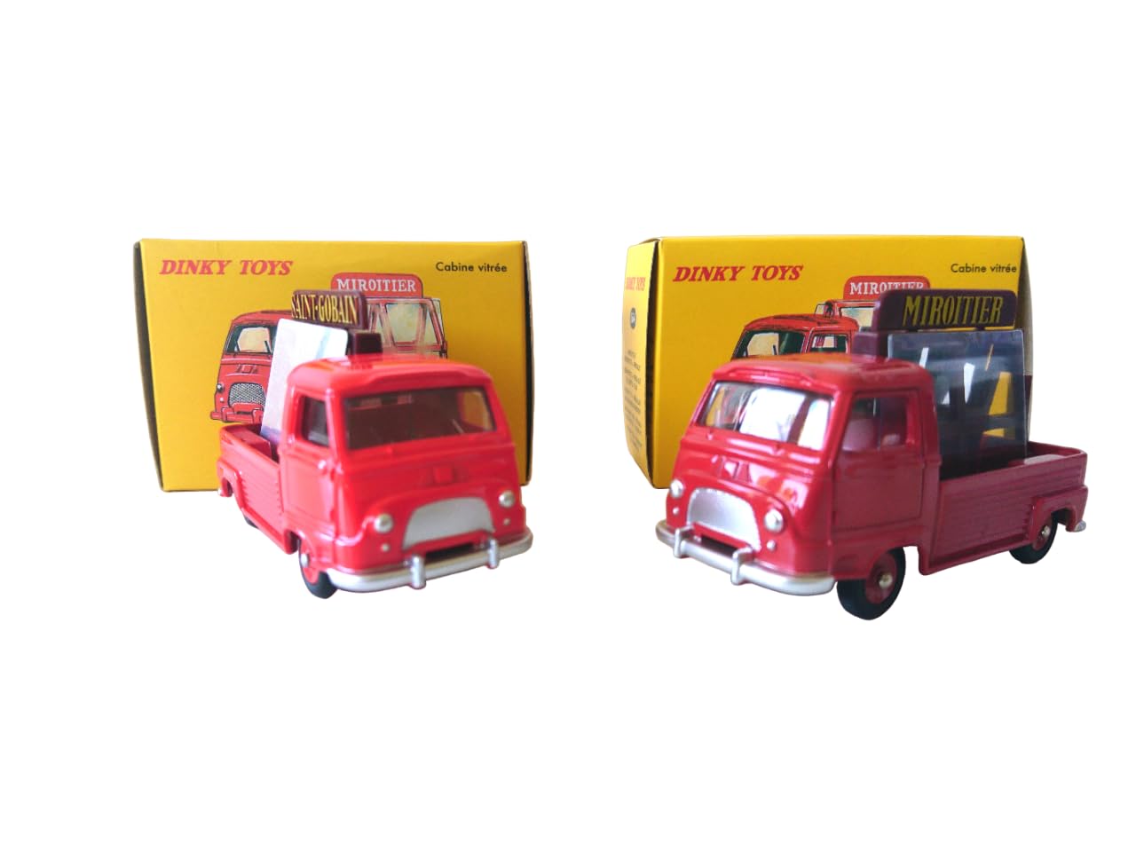 OPO 10 - Lot of 2 DINKY TOYS Renault Miroitier Estafette orange and red DeAgostini+Atlas miniature car - Image 2