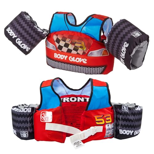 La mejor comparación de Chalecos deportivos para Niño los preferidos por los clientes. 43 Body Glove Paddle Pals Chaleco Flotador para Aprender a Nadar, Movimiento de Coche