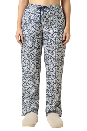 Image of Van Heusen Women's Printed Lounge Pants | Drawstrings & Side Pockets | Ultra Soft Fabric | Relaxed Fit | At home pyjamas | Everyday Comfort | Printed | Style 55306 | Available in Pack of 1 & 2