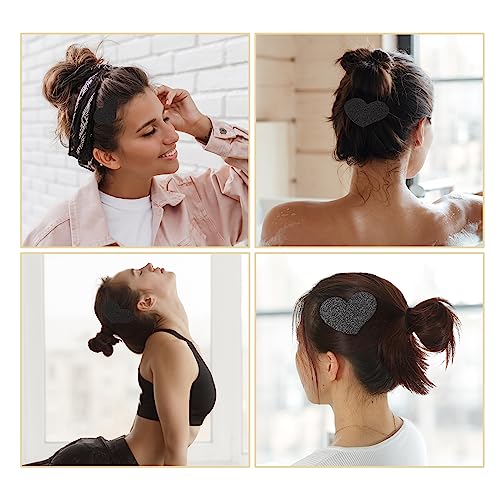 VOCOSTE Hair Fixed Pads, forma de corazón, negro, 2 piezas | Pegatina mágica, parche para flequillo, para niñas y mujeres miniatura 5