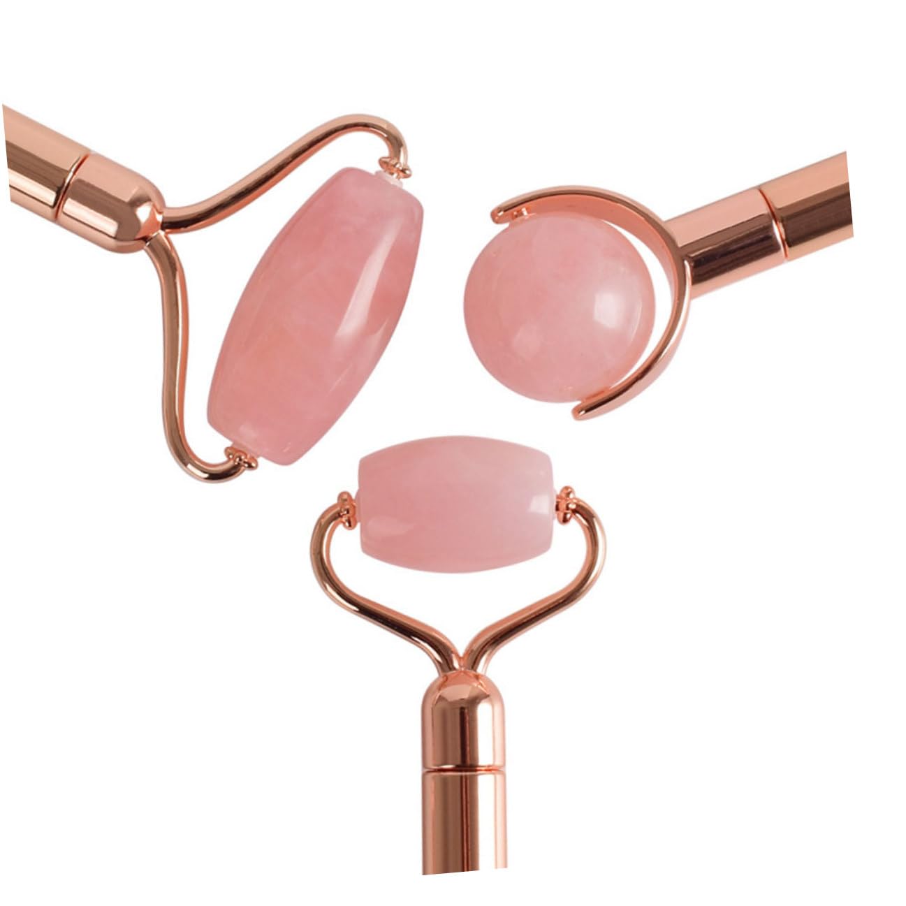 STOBAZA Masajeador de Jade Facial Rodillo de Masaje para Ojos Herramienta de Belleza Cuidado Piel Masajeador Giratorio para Uso Casa y Viajes