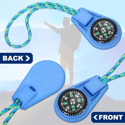 54 Piezas Brújulas Mini de Supervivencia Multicolor para Camping al Aire Libre miniatura 3