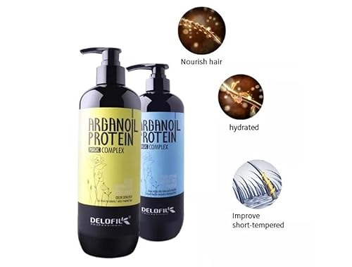 Miniatura 4 de Set de champú y acondicionador (16.9 fl oz/16.9fl.oz) | Complejo mágico de proteínas Arganoil | Formulado en Italia