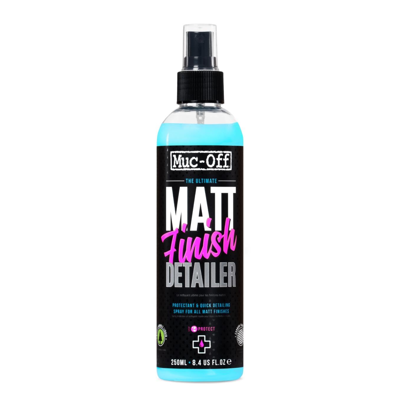 Muc Off Matt Finish Detailer 250 ml - Bicycle Cleaner Premium Protection and Care Spray for Matte and Satin Paint - For Use on Bicycles and Motorcycles