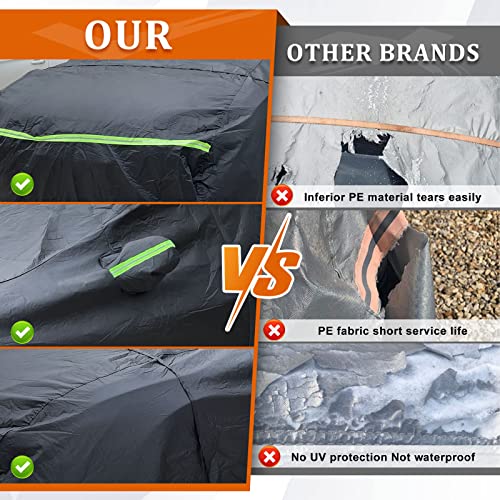 Image of 6 Layers Waterproof Car Covers Replace for 2018-2026 Toyota C-HR | All Weather Car Cover with Cotton Liner, Zipper Door, Windproof Bands for Snow Rain Dust Protection