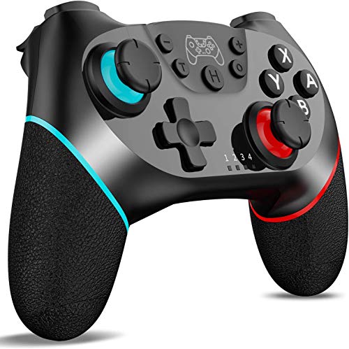 Control Inalámbrico para Nintendo Switch Pro, Fotgear Joystick Remoto Bluetooth para Consola Nintendo Switch, Gamepad con Turbo Gyro Axis y Dual Shock, Apto para Todos los Juegos...