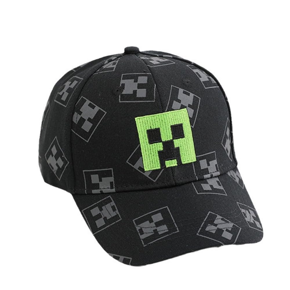 OMEIU Store Cotton Baseball Cap Hat for Boys, Boys Caps Perfect for Outdoor Sunny Days Sun Hat 3+ Years (Minecraft02)