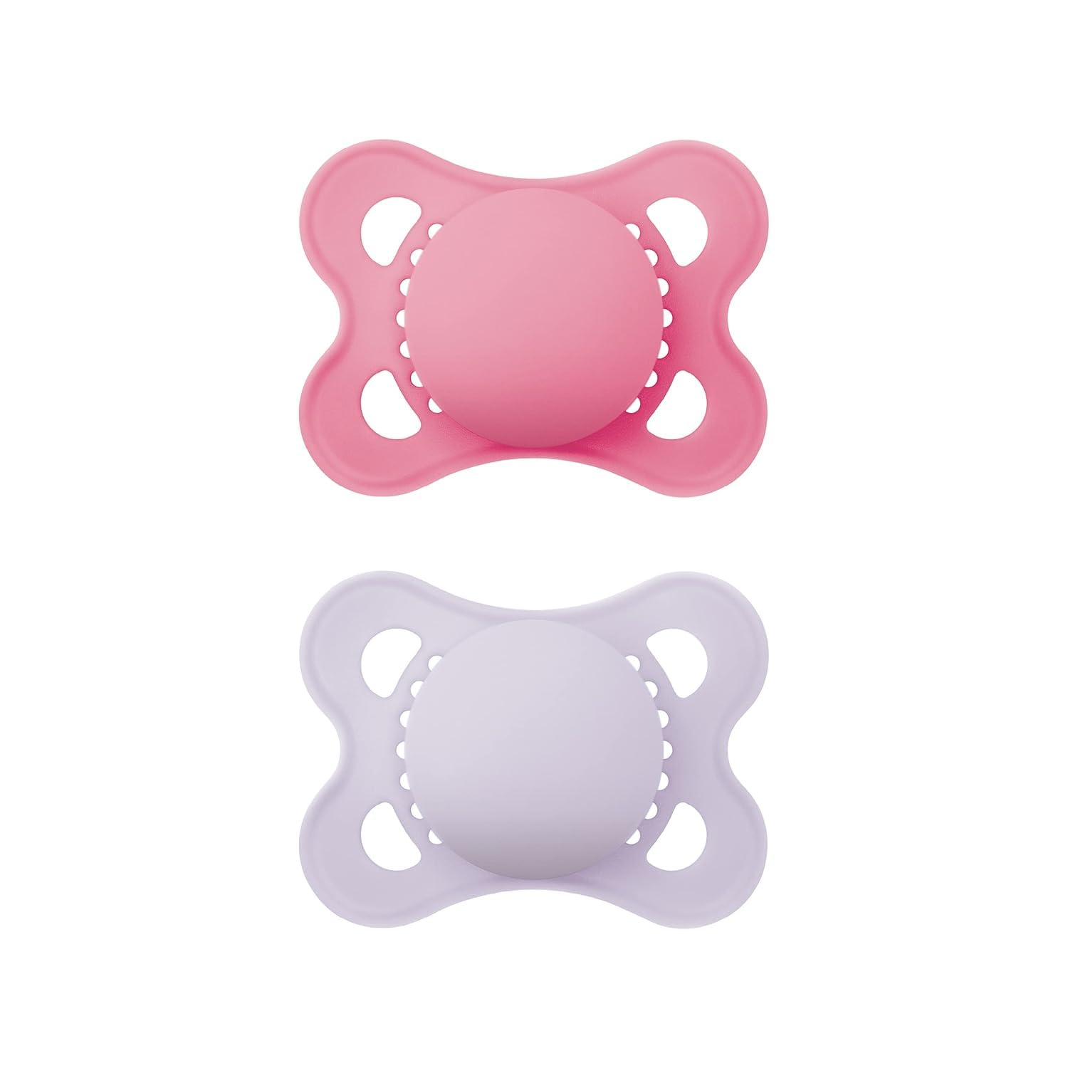Mam Set of 2 Original Pure Dummies, Made from Mam SkinSoft Silicone, with Dummy Box, Tooth-Friendly, Made of Sustainable and Organic Renewable Material, 6–16 Months, Pink/Purple — view 13