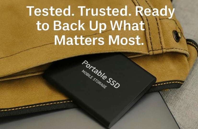 Miniatura 7 de SSD externo portátil 8T (8000 GB)  Unidad de estado sólido de alta velocidad USB 3.0 y tipo C, almacenamiento externo ultradelgado a prueba de