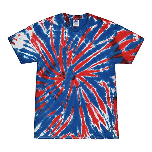 Colortone 100% Cotton Tie Dye T-Shirt for Women and Men Medium Union Jack