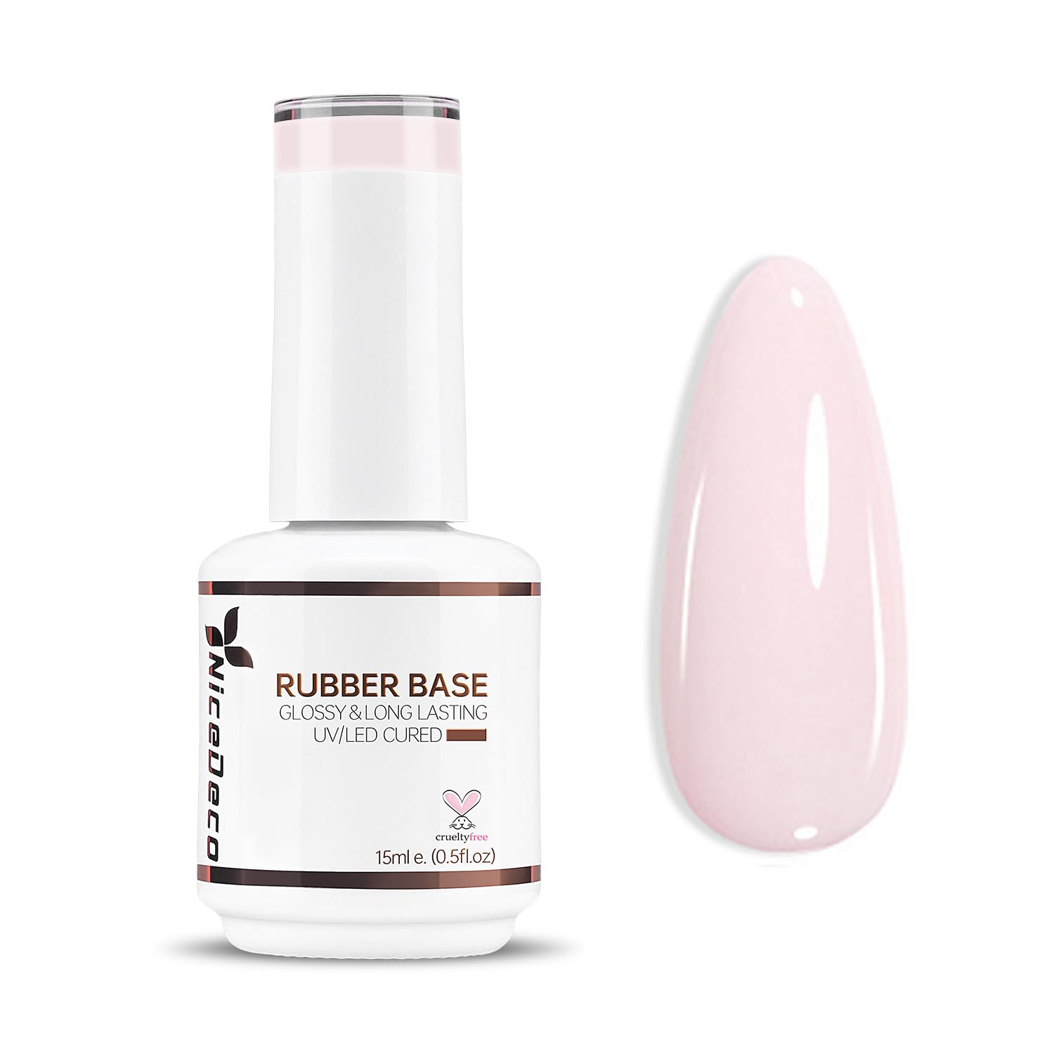 Nicedeco Base Rubber para Uñas Esmaltes Semipermanentes en Gel Base de Caucho UV/LED Soak-Off Colores Vibrantes y Duraderos 15ML 06 — view 23