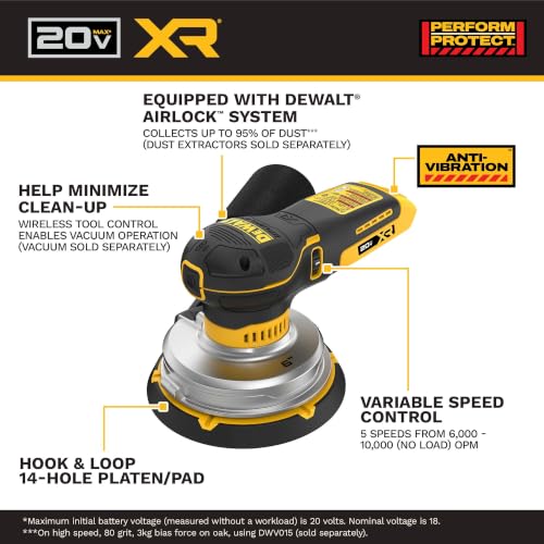 DEWALT 20V MAX XR Cordless Orbital Sander