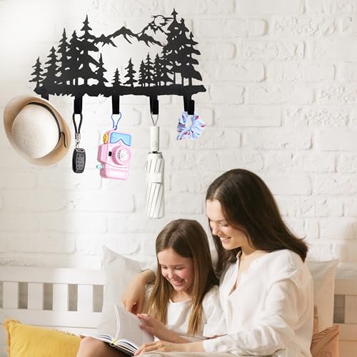 Vivicomfy VIVI-0346 Metal Tree Coat Hooks Wall Art Decor-Tree Hangers And Key Holder-Clothes Rack And Backpack Hanger-Forest Theme Hooks Sweet Home Decor thumb #4