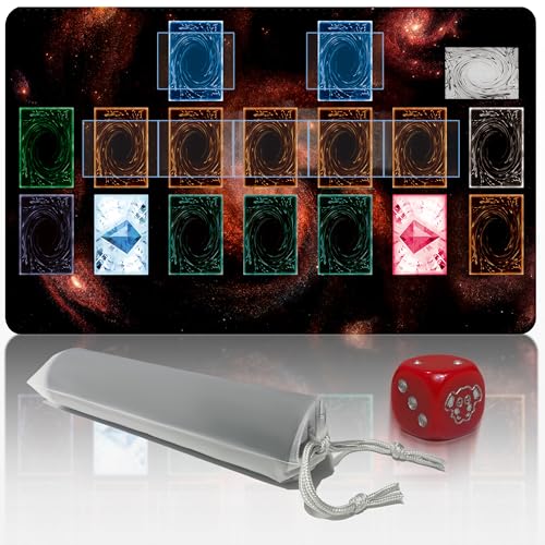 Extalas for Yu-Gi-Oh Playmat Single Player with Free Limited - Edition dice and Storage Tube Size 24 * 14