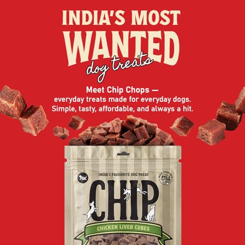 Image of Chip Chops Chicken Liver Cubes Dog Treats, Healthy and Easily Digestible Snacks, Training and Reward Treats Suitable for All Dog Breeds 250g - Pack of 2