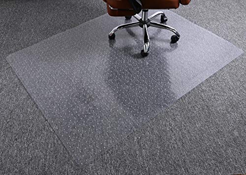 HOMEK Chair Mat for Carpeted Floors, 46” x 60” Transparent Thick Office Floor Mats for Low Pile Carpet Floors - Thumbnail 3